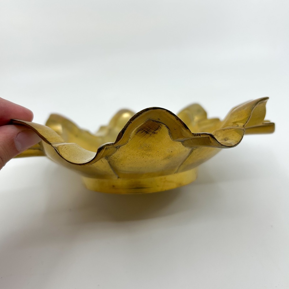 Vintage Brass Gold Tone Cigar Ashtray Mid Century Star Burst Hollywood Regency - Picture 3 of 16
